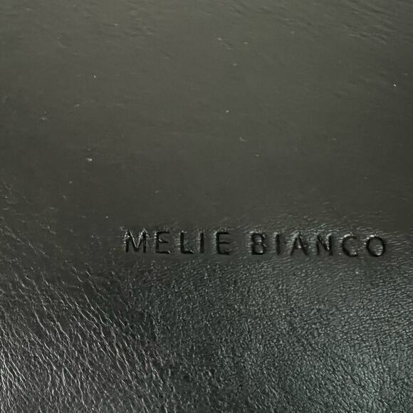 NWT Anthropologie Melie Bianco Marni Bow Knot Bag Cossbody Black Faux Leather - Picture 4 of 14